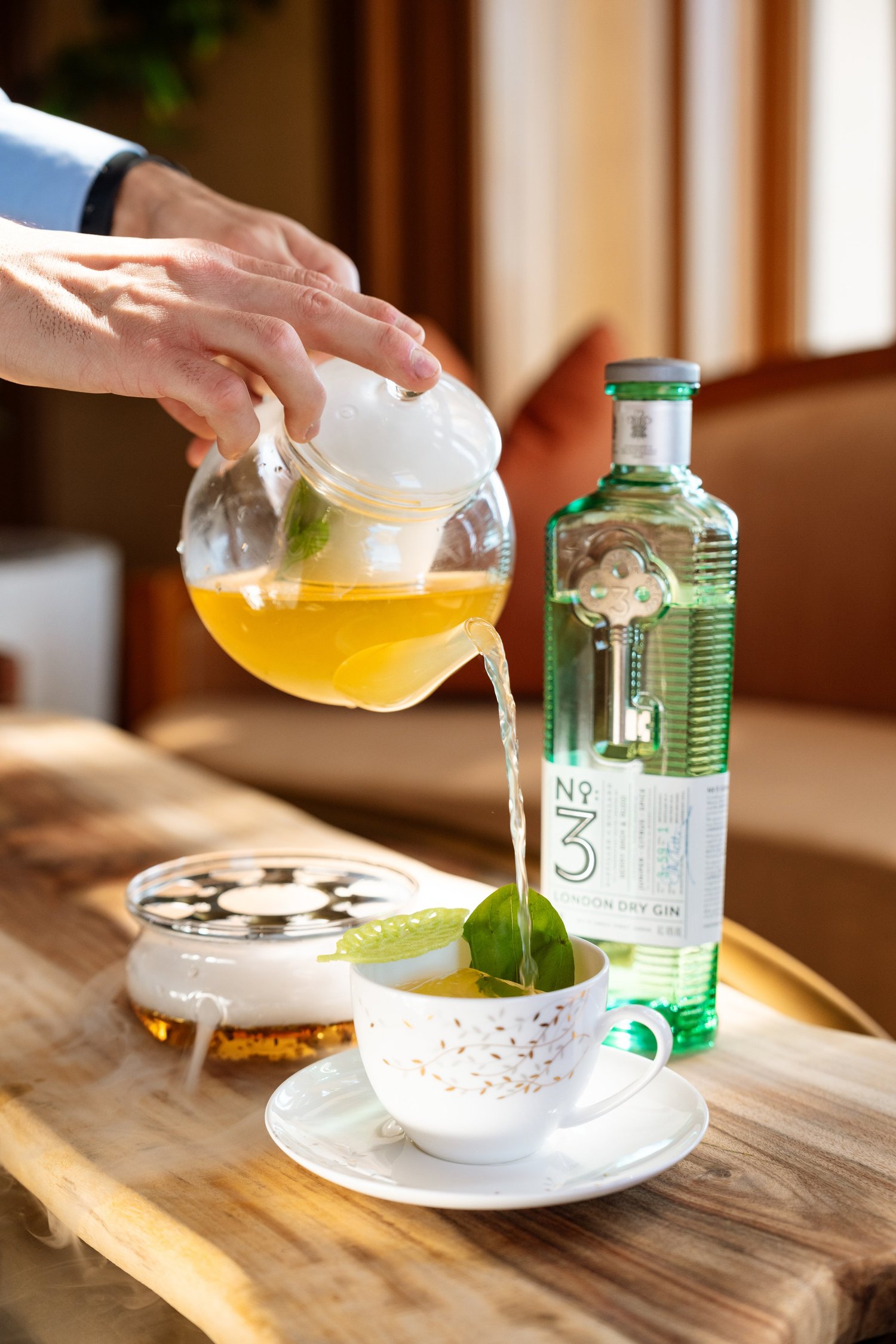 Gin service poured tableside